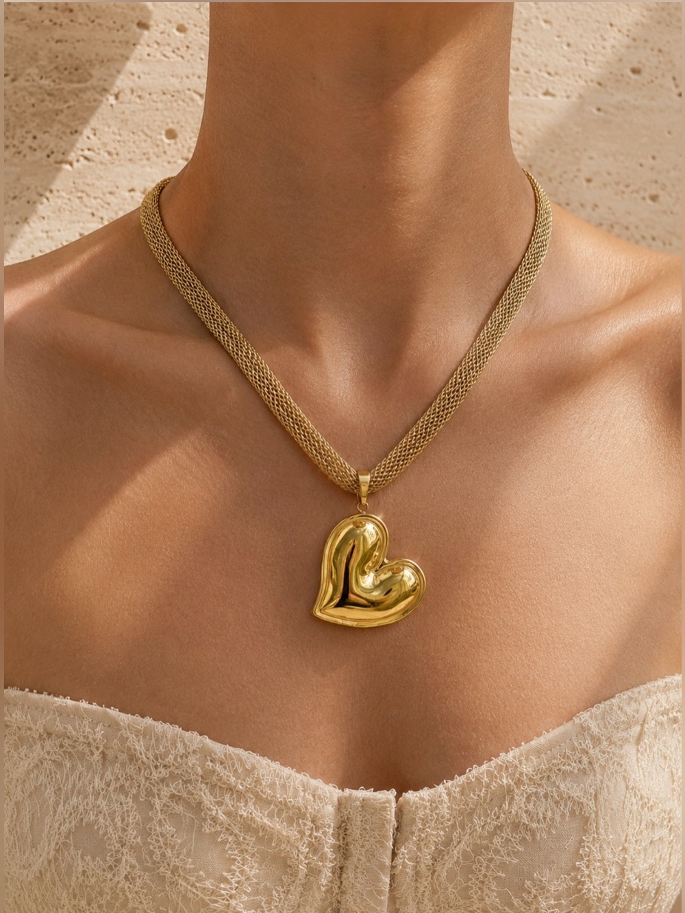 18kGP Heart Neckkace